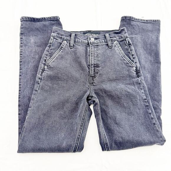 Denim Forum The Arlo Hi-Rise Trouser Straight Charcoal Denim Jeans Size 23 - Picture 4 of 8